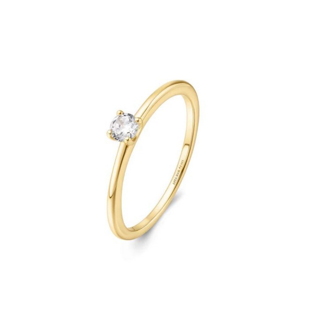 Ania Haie Sunny Sparkler Goldener Klassischer Schmaler Stapelring